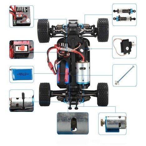 Masinuta cu Telecomanda iUni A979-b, 70km/h Off Road Buggy 4x4, Rosu